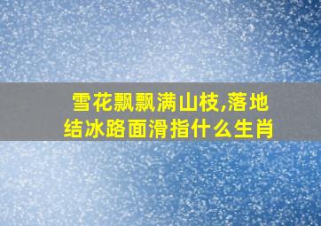 雪花飘飘满山枝,落地结冰路面滑指什么生肖