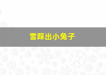 雪踩出小兔子