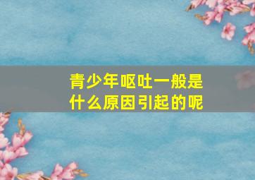 青少年呕吐一般是什么原因引起的呢