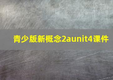 青少版新概念2aunit4课件