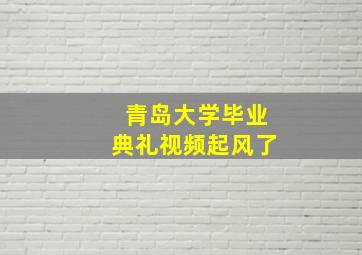 青岛大学毕业典礼视频起风了