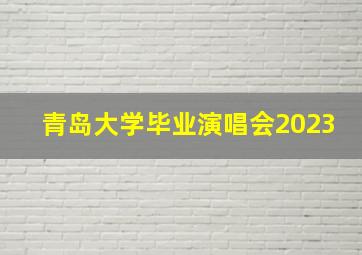 青岛大学毕业演唱会2023