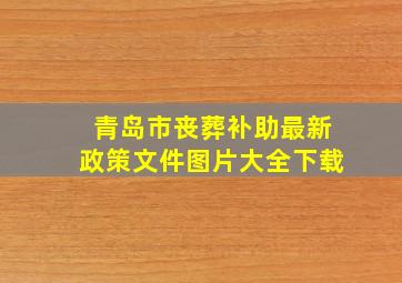 青岛市丧葬补助最新政策文件图片大全下载