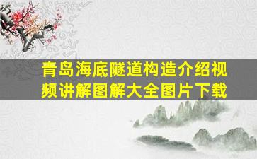 青岛海底隧道构造介绍视频讲解图解大全图片下载