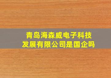 青岛海森威电子科技发展有限公司是国企吗