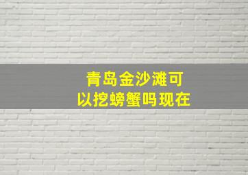 青岛金沙滩可以挖螃蟹吗现在