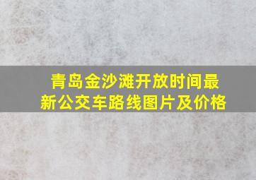 青岛金沙滩开放时间最新公交车路线图片及价格