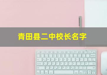 青田县二中校长名字