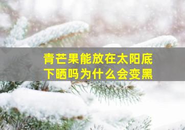 青芒果能放在太阳底下晒吗为什么会变黑