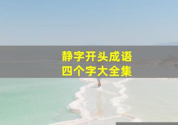 静字开头成语四个字大全集