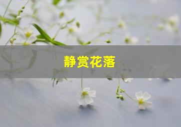 静赏花落