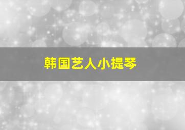 韩国艺人小提琴