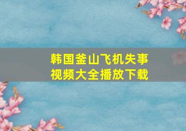 韩国釜山飞机失事视频大全播放下载