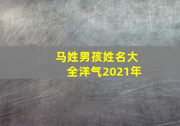 马姓男孩姓名大全洋气2021年