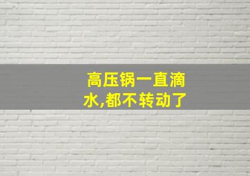 高压锅一直滴水,都不转动了