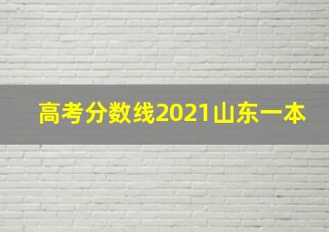 高考分数线2021山东一本