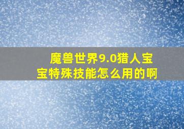 魔兽世界9.0猎人宝宝特殊技能怎么用的啊