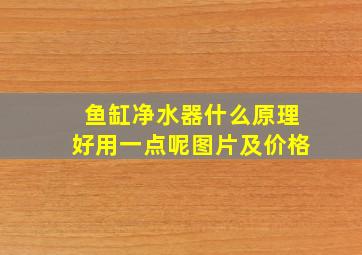 鱼缸净水器什么原理好用一点呢图片及价格