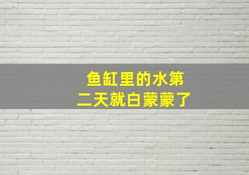 鱼缸里的水第二天就白蒙蒙了