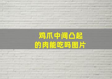 鸡爪中间凸起的肉能吃吗图片