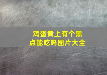 鸡蛋黄上有个黑点能吃吗图片大全