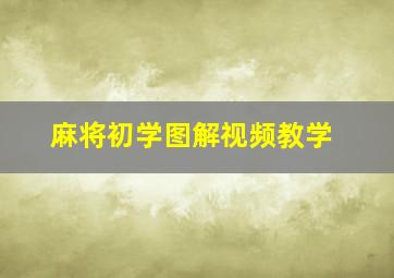 麻将初学图解视频教学