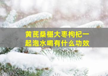 黄芪桑椹大枣枸杞一起泡水喝有什么功效