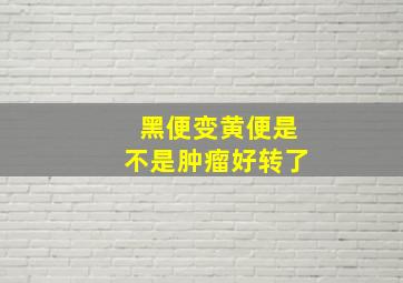 黑便变黄便是不是肿瘤好转了