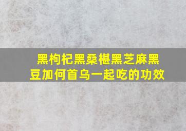 黑枸杞黑桑椹黑芝麻黑豆加何首乌一起吃的功效