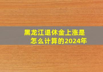 黑龙江退休金上涨是怎么计算的2024年