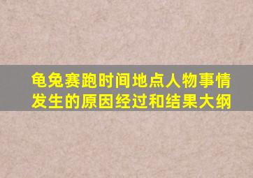 龟兔赛跑时间地点人物事情发生的原因经过和结果大纲