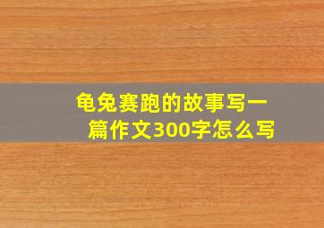 龟兔赛跑的故事写一篇作文300字怎么写