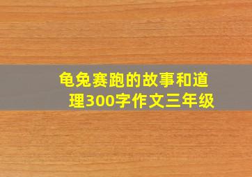 龟兔赛跑的故事和道理300字作文三年级