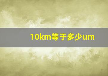 10km等于多少um