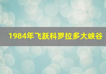 1984年飞跃科罗拉多大峡谷