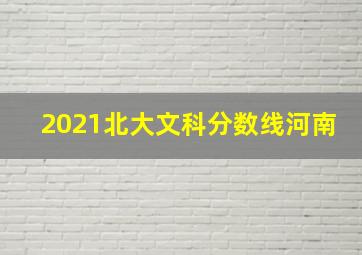 2021北大文科分数线河南