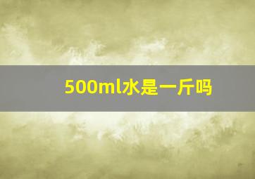 500ml水是一斤吗