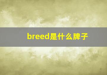 breed是什么牌子