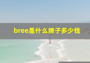 bree是什么牌子多少钱