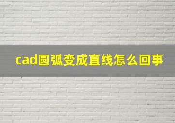 cad圆弧变成直线怎么回事