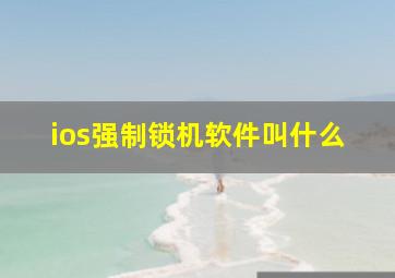 ios强制锁机软件叫什么