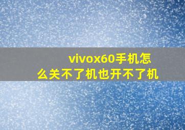 vivox60手机怎么关不了机也开不了机