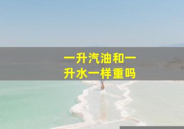 一升汽油和一升水一样重吗