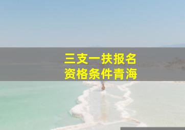 三支一扶报名资格条件青海