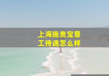 上海施贵宝普工待遇怎么样