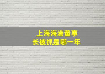 上海海港董事长被抓是哪一年