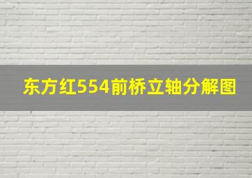 东方红554前桥立轴分解图