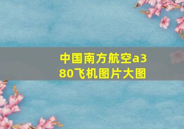 中国南方航空a380飞机图片大图