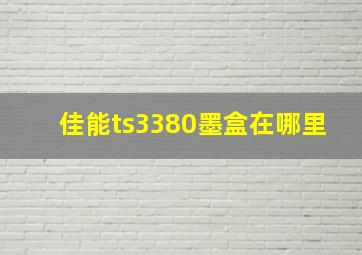 佳能ts3380墨盒在哪里