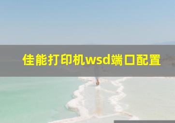 佳能打印机wsd端口配置